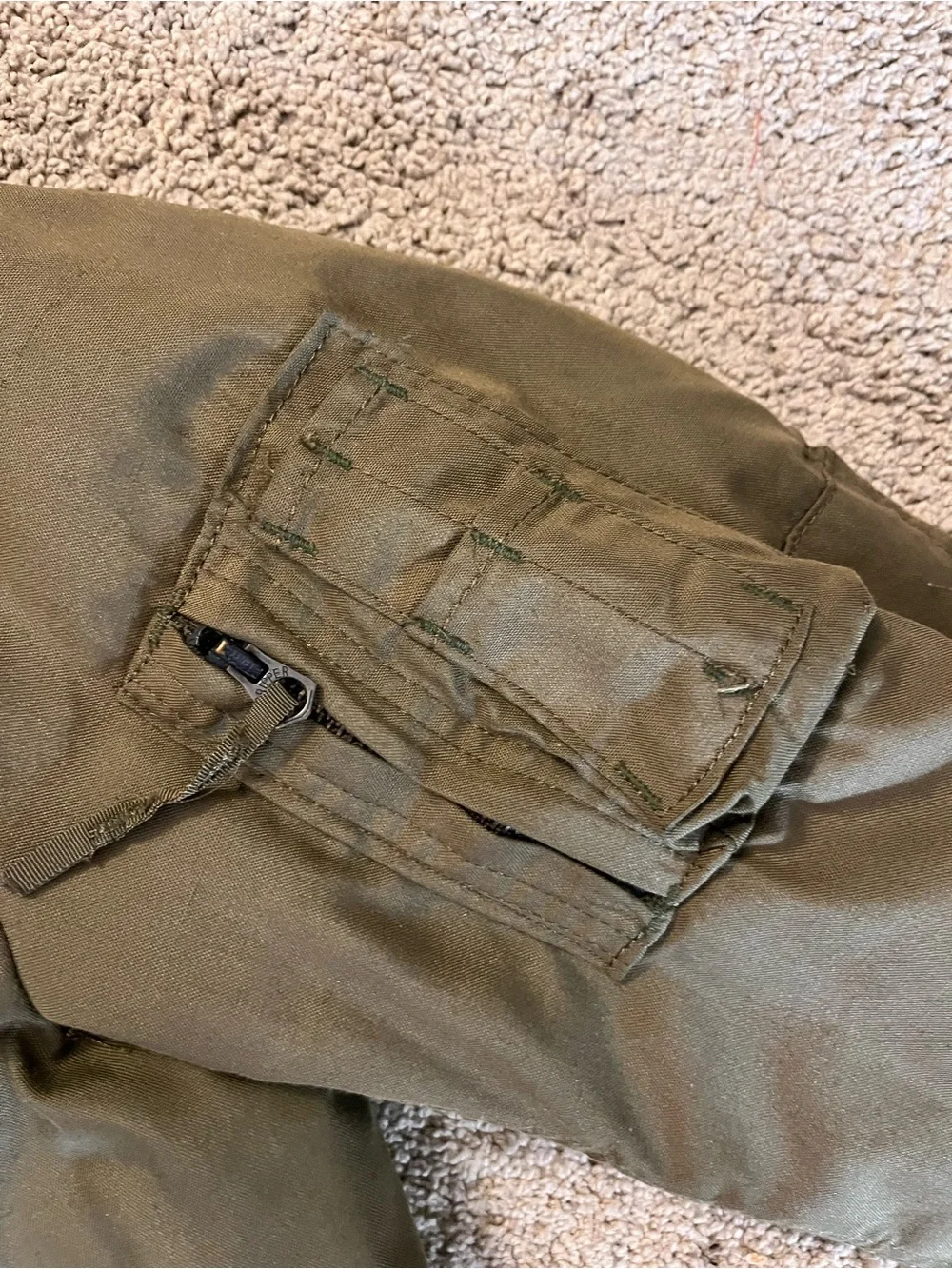 Men's Olive Green Bomber Jacket - Classic Military Style